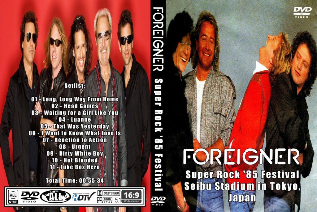 Foreigner - Live Super Rock Festival Tokyo Japan 1985 DVD