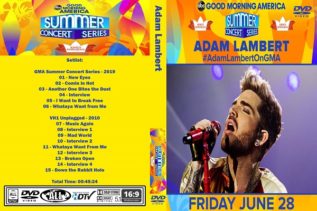 Adam Lambert - Live Summer 2019 DVD 1 Adam Lambert Live Summer 2019 DVD