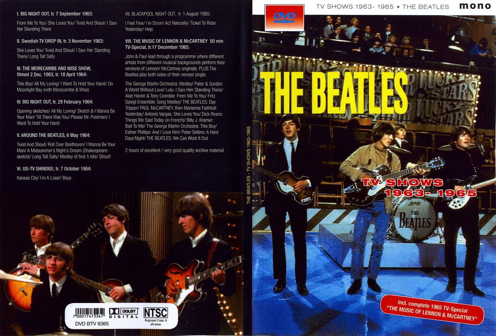 The <b>Beatles</b> - TV Shows 1963-<b>1965</b> DVD.