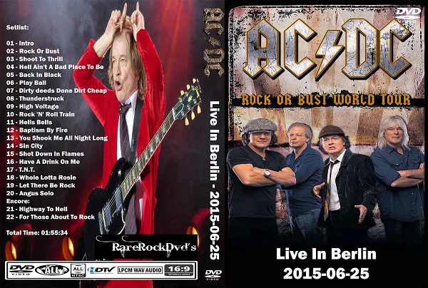AC/DC - Live In Berlin 2015 DVD - The World's Largest Site for Rare Rock  DVDs