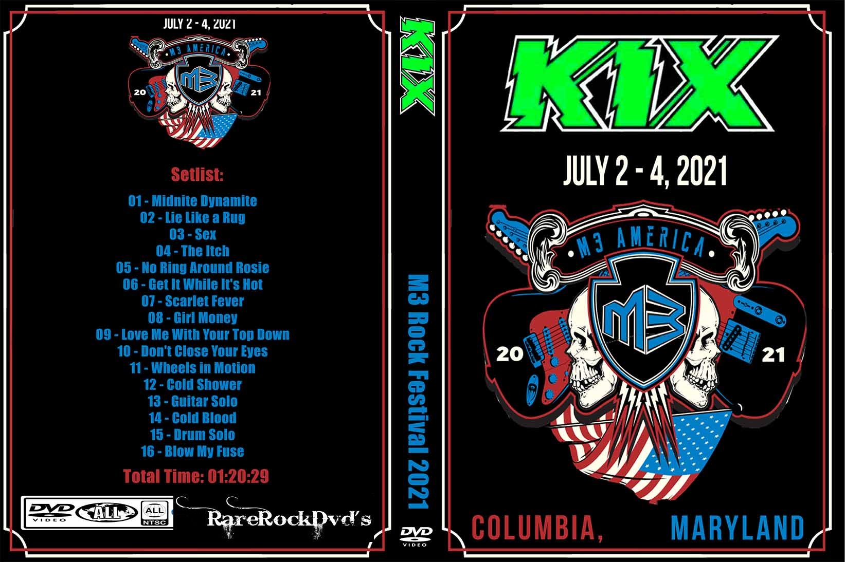 KIX Live at M3 Rock Festival 2021 DVD The World's Largest Site for