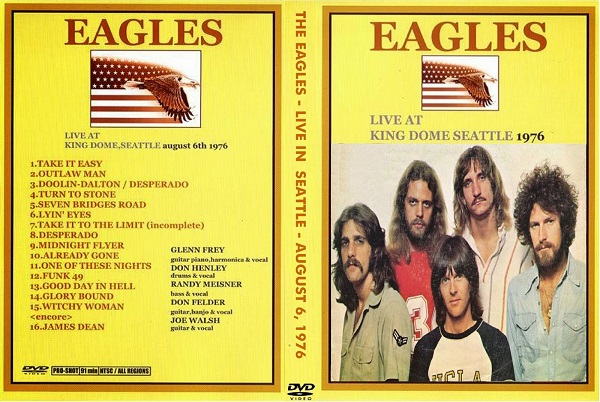 The Eagles - Live Seattle WA 1976 DVD - The World's Largest Site for ...